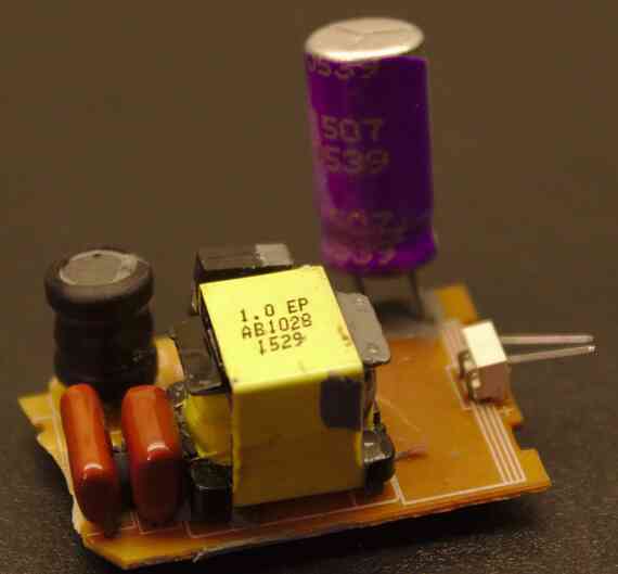 Top of main PCB, with coupled inductor model number