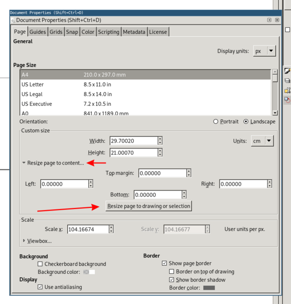 Document Properties window